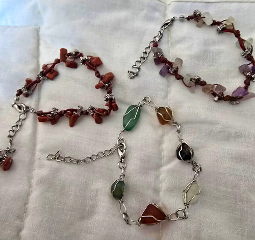 Adjustable gemstone chain - gemstone,