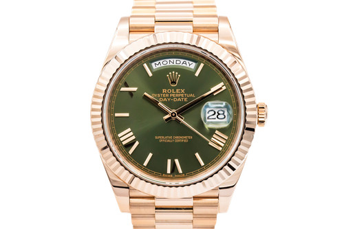 Rolex day date 40mm olive - rolex,
