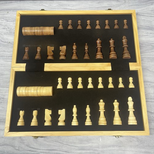 Wooden chessboard set - wooden,