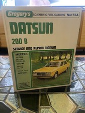 Gregory’s DATSUN 200 B Service And Repair Manual Book 1977/1981 No 175 A