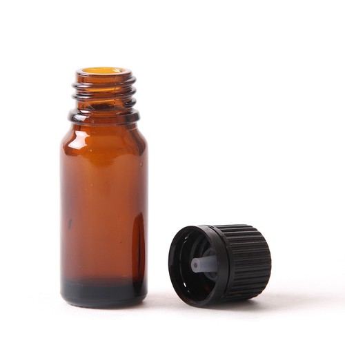 10ml amber glass boston - amber, round