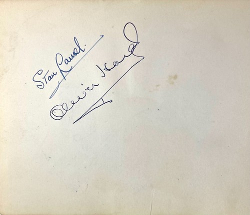 Laurel and hardy - and, signed