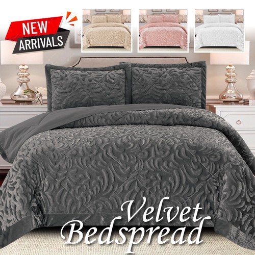 Velvet quilted bedspread - velvet,