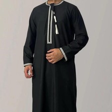 Black 58 Muslim Dishdasha Long