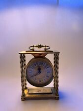 Imhof Striking Swiss Table Clock Fireplace Clock 97631 Brass Mechanical Vintage