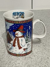DUNOON BONE CHINA WINTER SNOW MUG "CHRISTMAS 2003" by SUE SCULLARD SCOTLAND