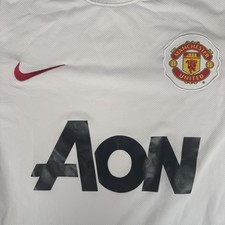 Original Manchester United 2010/2011/2012 Away Long Sleeve Football Shirt Medium