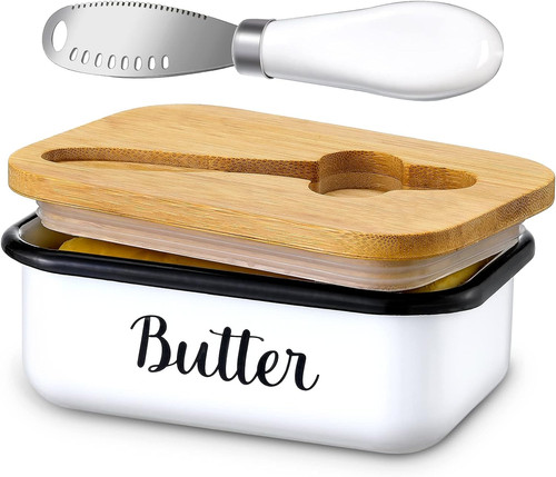 Butter dish with lid and - butter,