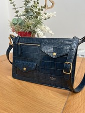 MULBERRY Charwell navy croc