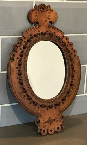 Vintage leather oval - vintage,