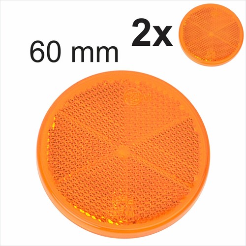 60mm self adhesive amber - 2x,