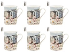 Sandy Bay Set of 6 Mugs Beach