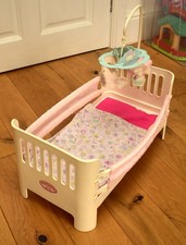 Baby Annabelle Sweet Dreams Bed Cot & Mobile with Sound & Bedding, VGC