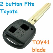 For Toyota Yaris Corolla 2 Button Remote Key Fob Case Shell & Blank TOY41 Blade