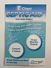 SEPTIC AID Domestic Tank Bacteria Treatment (12 Tablets = 12 month) sewage water