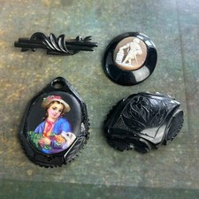 *REPAIR* Antique Whitby Jet