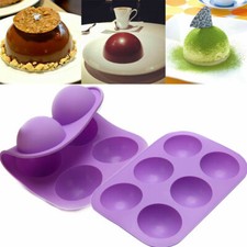 Home Use Silicone Half Ball Mould Chocolate Cake Muffin Baking Mold Bakeware