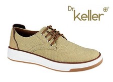 DR KELLER MENS BEIGE TRAINERS
