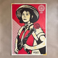 Shepard Fairey Revolution Girl Art Print Poster Obey Giant 2005 Rare