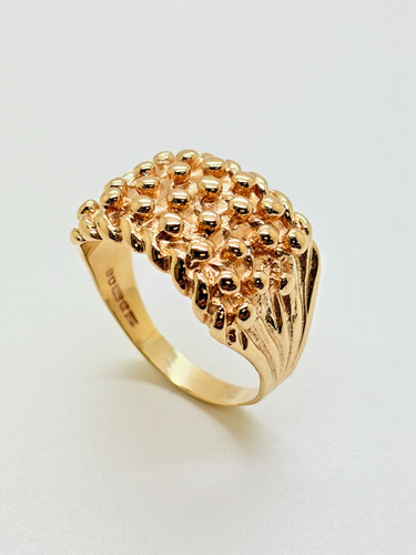 9ct yellow solid gold row - solid, 4