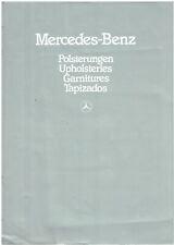 MERCEDES R107 W201 W123 W126 ORIG '82 LEATHER FABRIC VELOUR MB-TEX TRIM BROCHURE