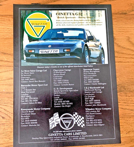 Ginetta g32 1990 - ginetta,