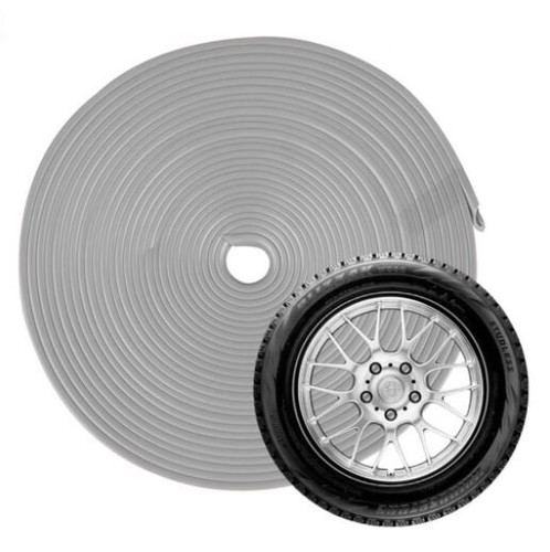 Silver grey alloy wheel - silver,