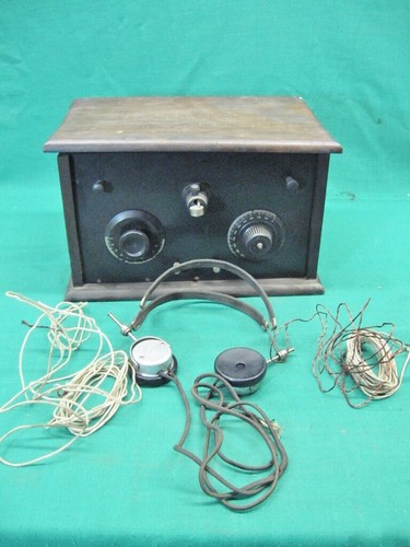 Antique 1920 crystal radio - antique,