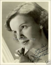 Judy Garland autographed photo