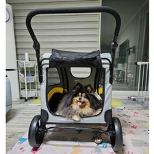 Large Dog Stroller Carts Trailer Pet Travel Pushchair Pram Buggy Canopy Foldable