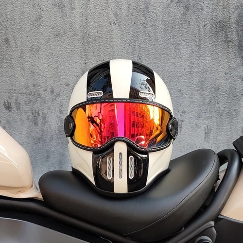 Retro motorcycle helmet full - retro,