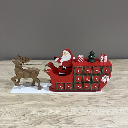 Wooden santa sleigh fill - santa,