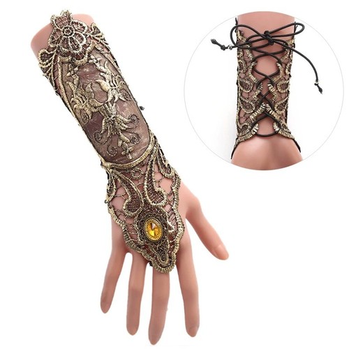 Lace cuff gloves gothic - cuff,
