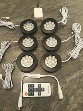 6x black 12V Interior LED Spot