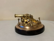 Vintage brass cannon ornament