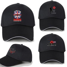 Remembrance Day POPPY UK Poppy Cotton Baseball Cap Hat Lest We Forget