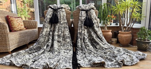 Toile interlined curtains - interlined, by
