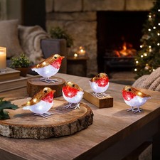 Led christmas robin - christmas,