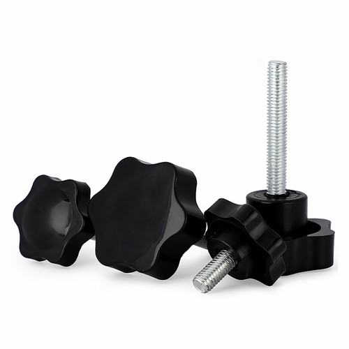 Black plastic star - black, shaped