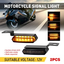 2pcs Universal LED Motorcycle Motorbike Turn Signal Indicators Light Sequential