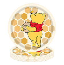 Winnie The Pooh Plate Disney Birthday Party Tableware Cute Decoration 7" 10pcs