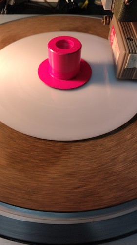 Lathe cut vinyl record white - lathe,