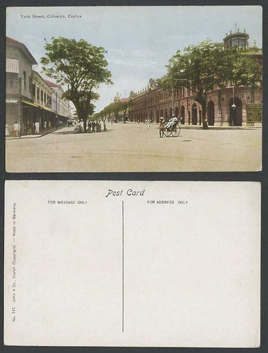 Ceylon old colour postcard - old,