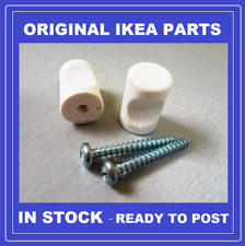 Ikea KLEPPSTAD knobs x2 white & screws new ORIGINAL parts 10032311 109564
