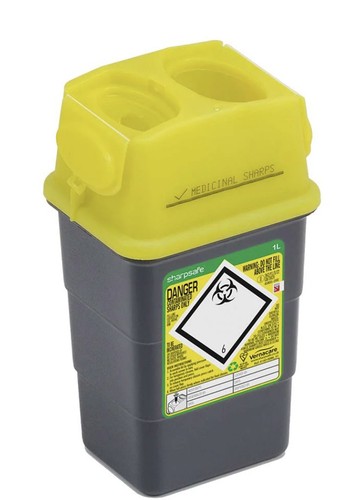 Sharpsafe bin container - sharpsafe,