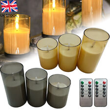 3PCS Candle Flameless Candles Pillar Candles Light with Remote Control Timer LED