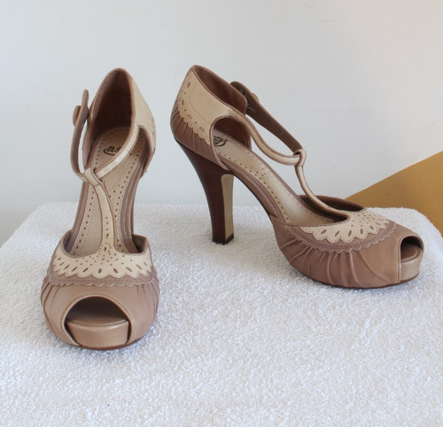 Ash peep toe bar - peep, leather