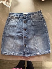Jack Wills Blue Denim Mini Skirt Size 8-10