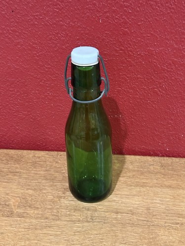 Vintage green glass bottles - green,