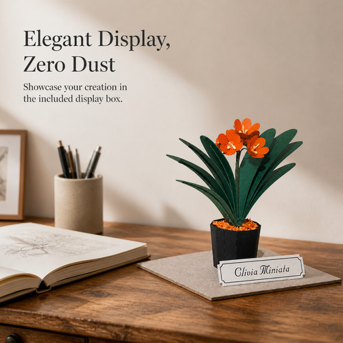 Clivia miniata paper model 3d - clivia,